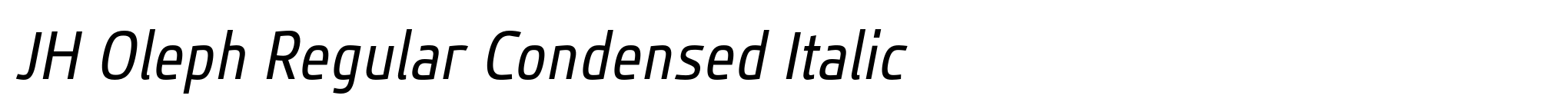 JH Oleph Regular Condensed Italic image